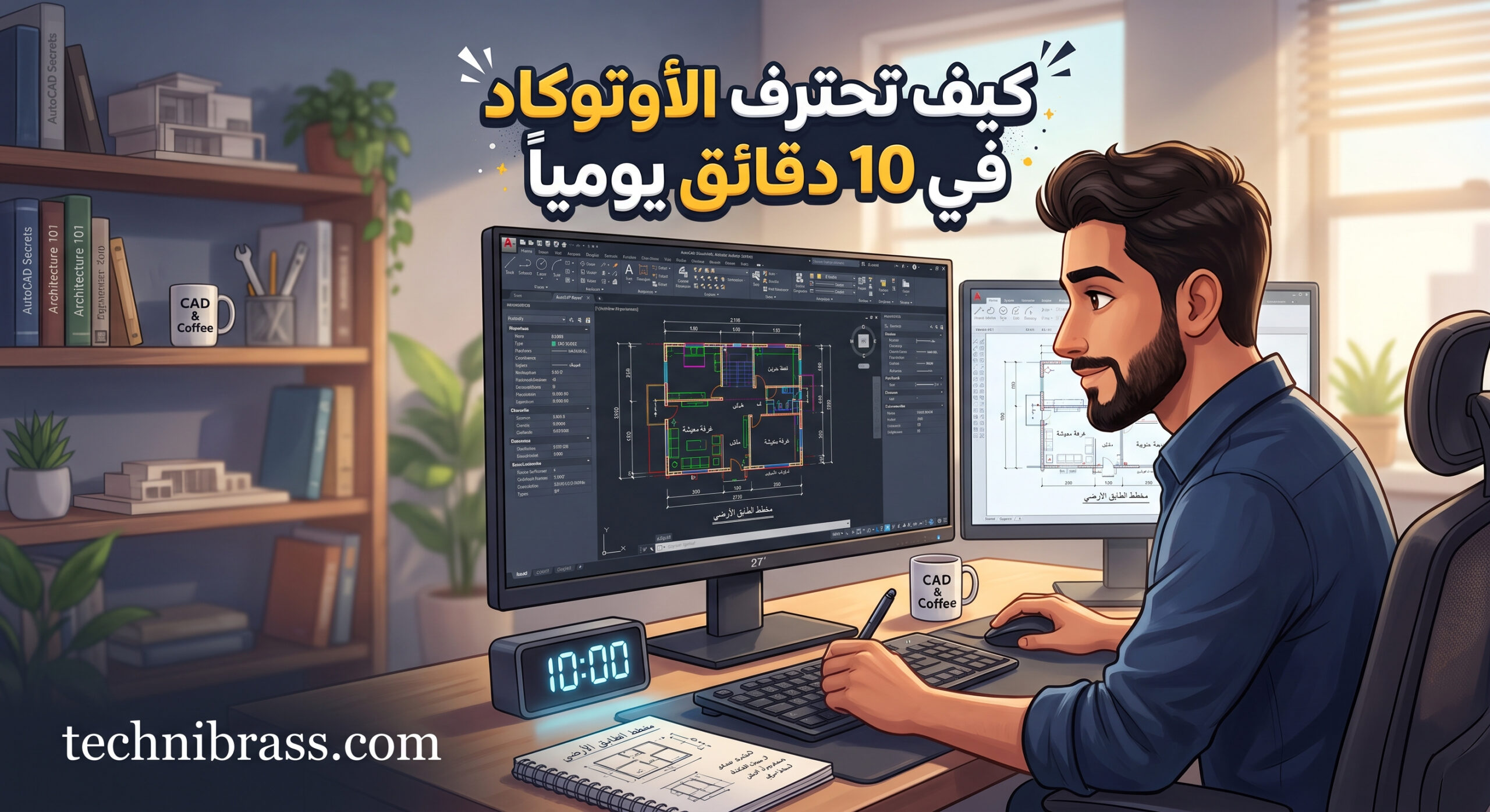 .عشر دقائق يومياً لتعلم الاوتوكاد من البداية حتى الاحتراف- عبر كتاب رائع مصور باللغة العربية رد “بنعم” واحصل عليه مجاناً