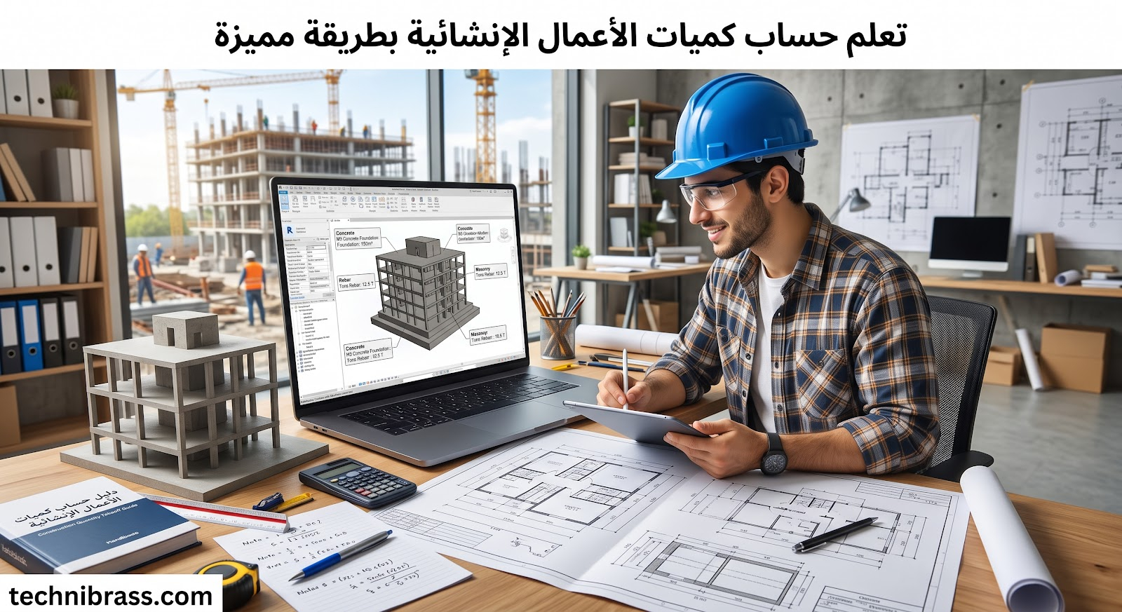 بدلاً من تضييع وقتك على مواقع التواصل الاجتماعي بدون فائدة لماذا لا تتعلم حساب كميات الأعمال الإنشائية بطريقة مميزة (أجب بنعم للحصول على الكتاب بصيغة pdf مجاناً)